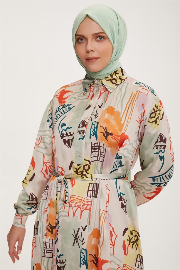 Armine Elbise 22YD4403 Bej