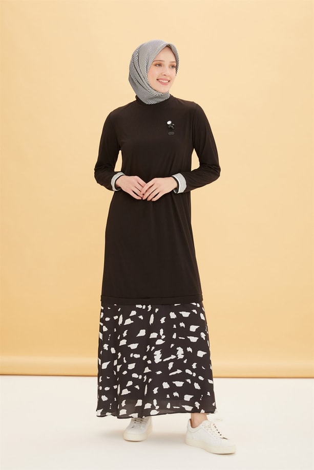 Armine Elbise 22YD4412 Siyah