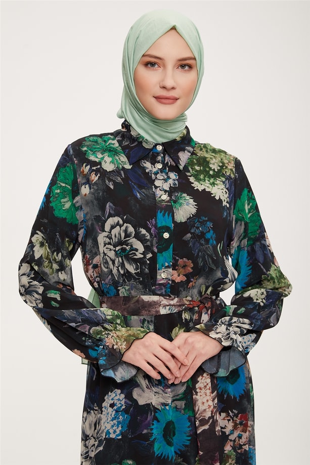 Armine Elbise 22YD4418 Mavi