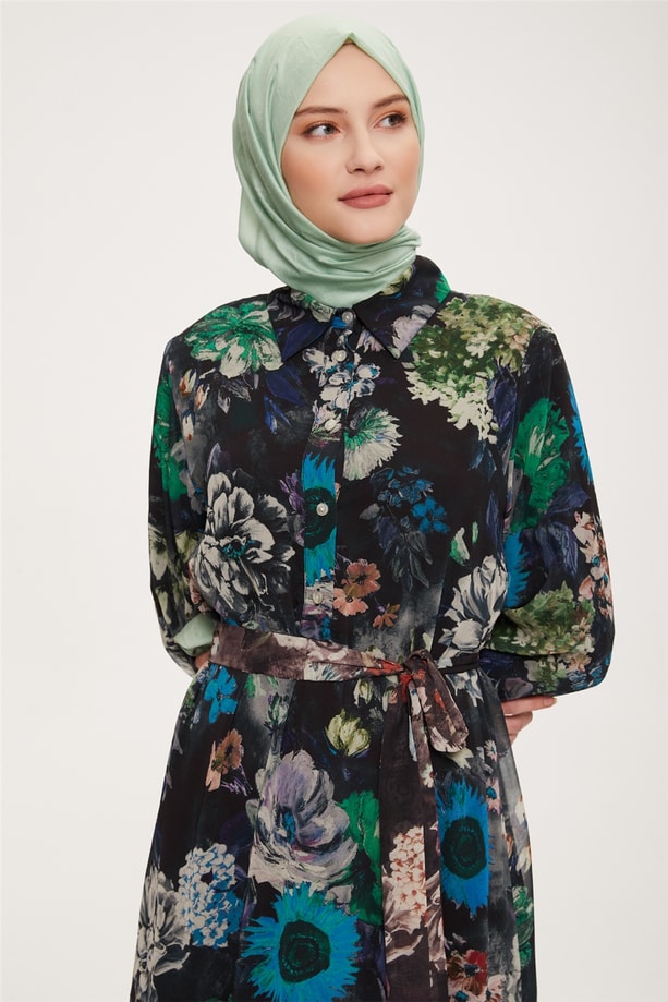 Armine Elbise 22YD4418 Mavi