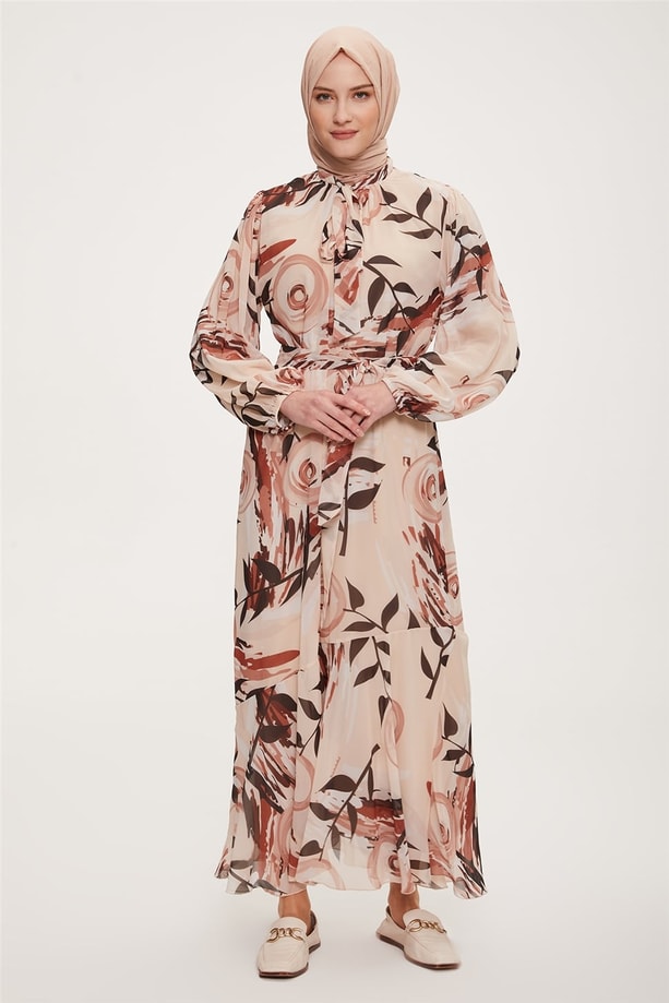 Armine Elbise 22YD4419 Bej