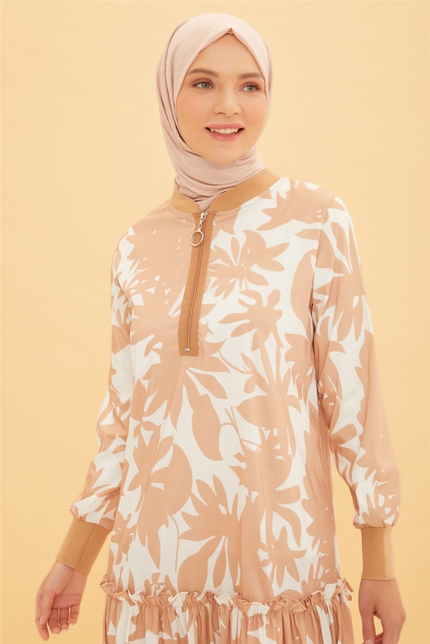 Armine Elbise 22YD4426 Bej