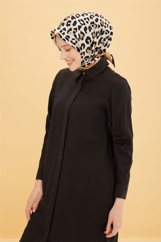 Armine Kolu Pile Detalı Tunik 22Y4800 Siyah
