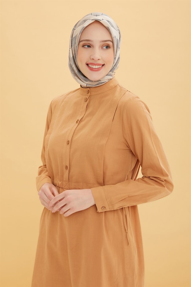 Armine Yandan Bağlamalı Tunik 22Y4803 Camel