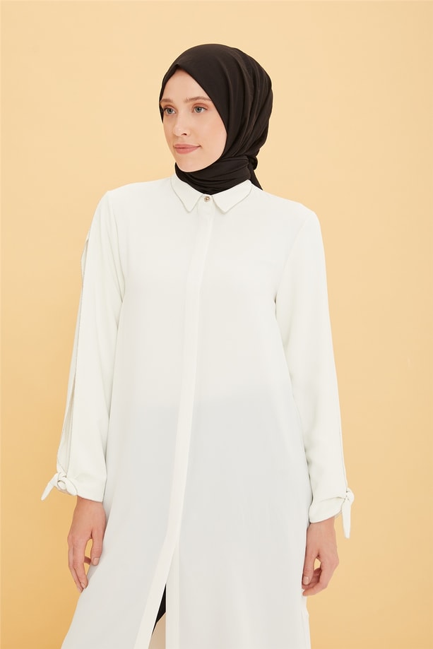 Armine Kolu Bağlanabilir Tunik 22Y4817 Ekru
