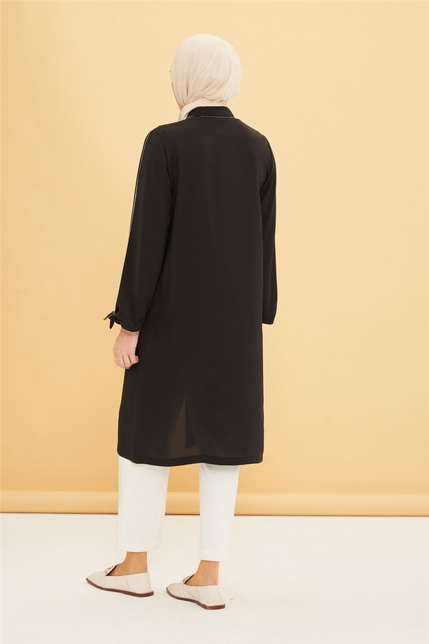 Armine Kolu Bağlanabilir Tunik 22Y4817 Siyah