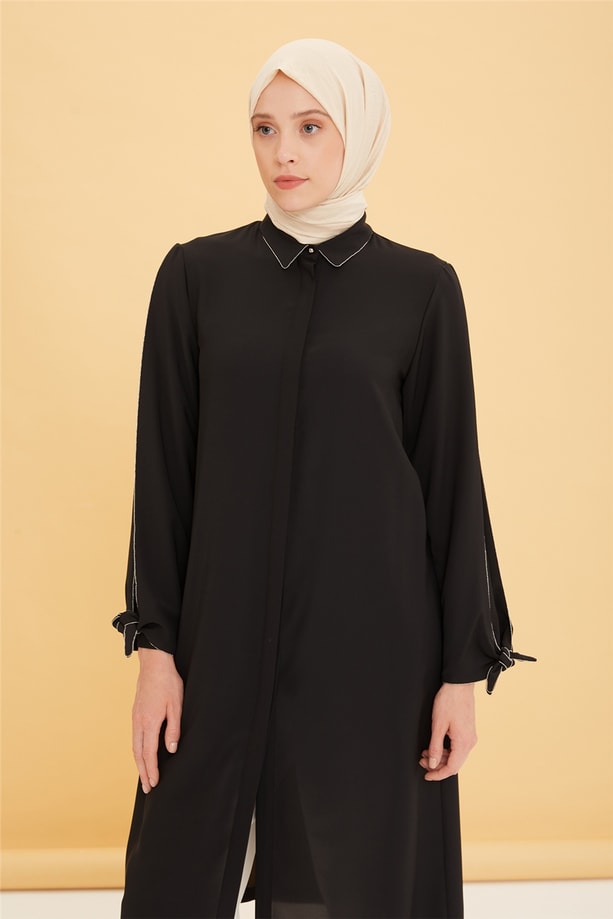 Armine Kolu Bağlanabilir Tunik 22Y4817 Siyah