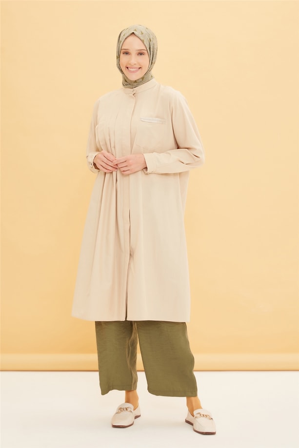 Armine Pileli Tunik 22Y4823 Kum