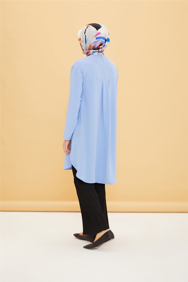 Armine Kolye Detaylı Tunik 22Y4825 Mavi