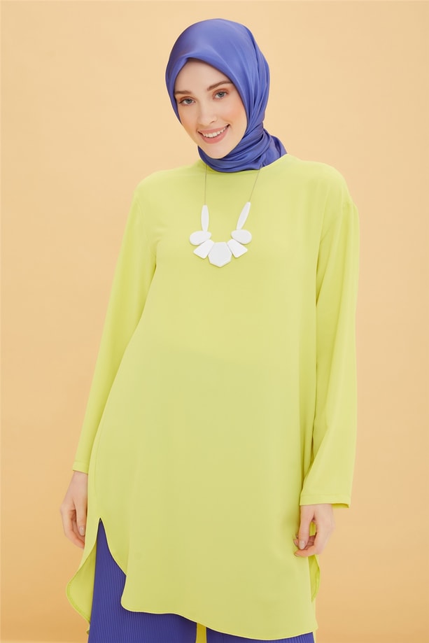 Armine Kolye Detaylı Tunik 22Y4825 Lime Yeşili