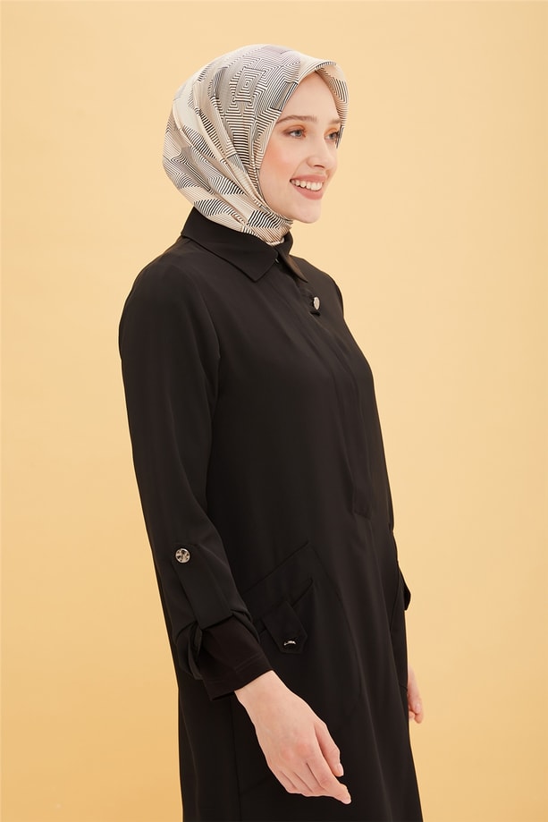 Armine Apolet Detaylı Tunik 22Y4831 Siyah