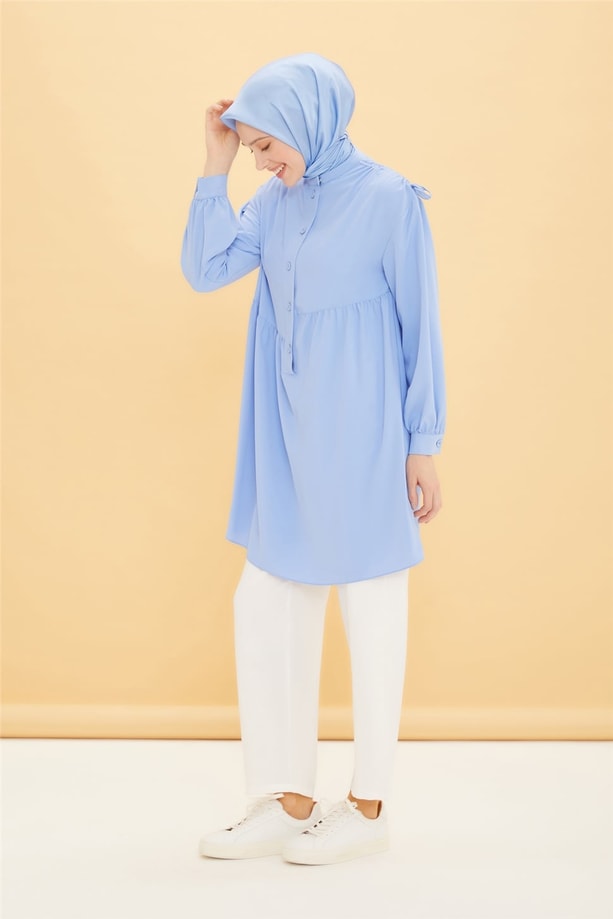 Armine Omzu Tünelli Tunik 22Y4832 Mavi