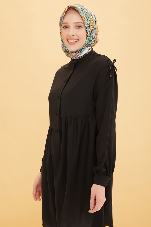 Armine Omzu Tünelli Tunik 22Y4832 Siyah