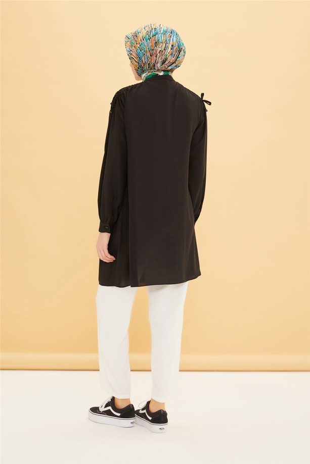 Armine Omzu Tünelli Tunik 22Y4832 Siyah