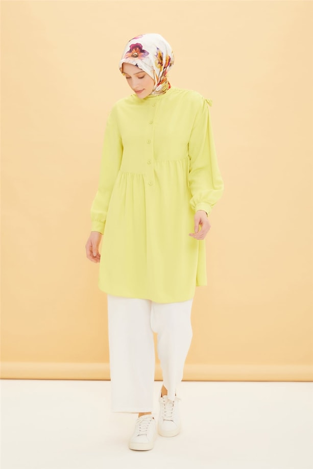 Armine Omzu Tünelli Tunik 22Y4832 Lime Yeşili
