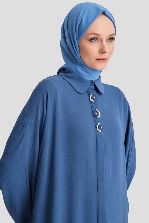 Armine Önü İşlemeli Tunik 22Y4834 İndigo