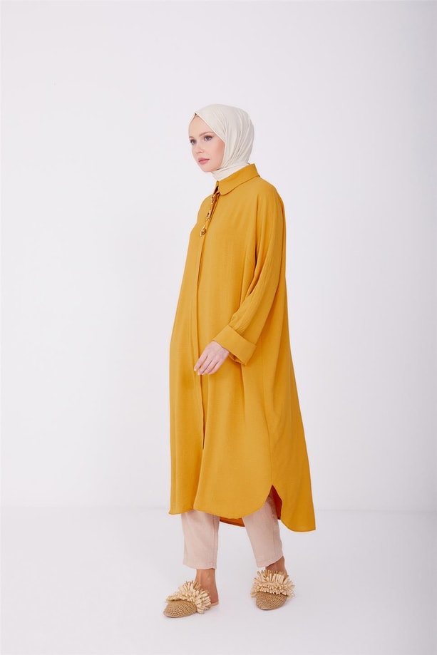 Armine Önü İşlemeli Tunik 22Y4834 Zencefil