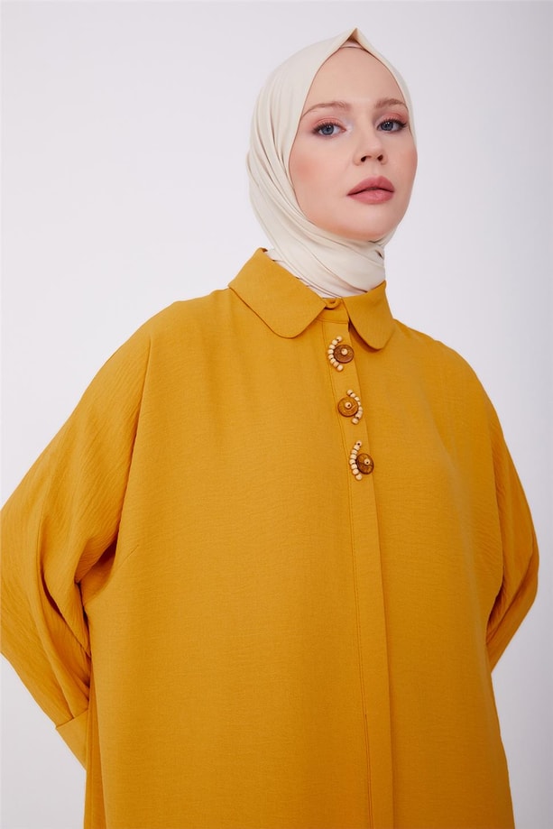 Armine Önü İşlemeli Tunik 22Y4834 Zencefil