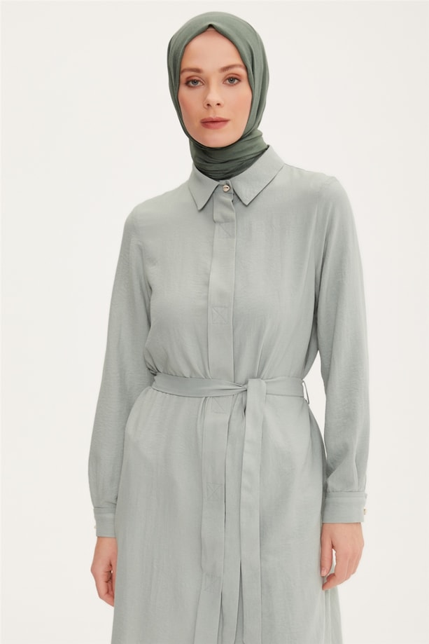 Armine Deniz Kabuğu Bağcıklı Pamuk Tunik 22Y4836 Mint