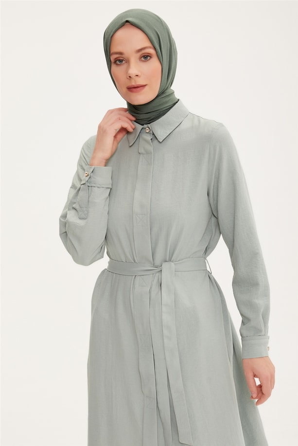 Armine Deniz Kabuğu Bağcıklı Pamuk Tunik 22Y4836 Mint