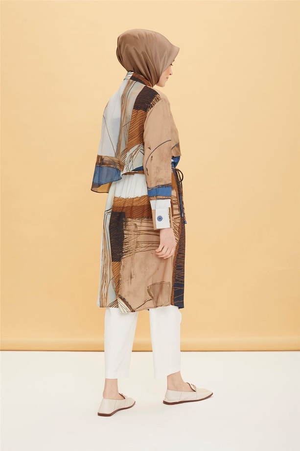 Armine Şifon Allerli Tunik 22Y4900 İndigo