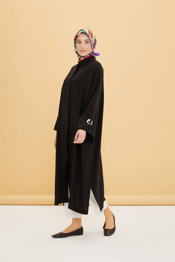 Armine Oversize Duble Kol Giy Çık 22Y5706 Siyah