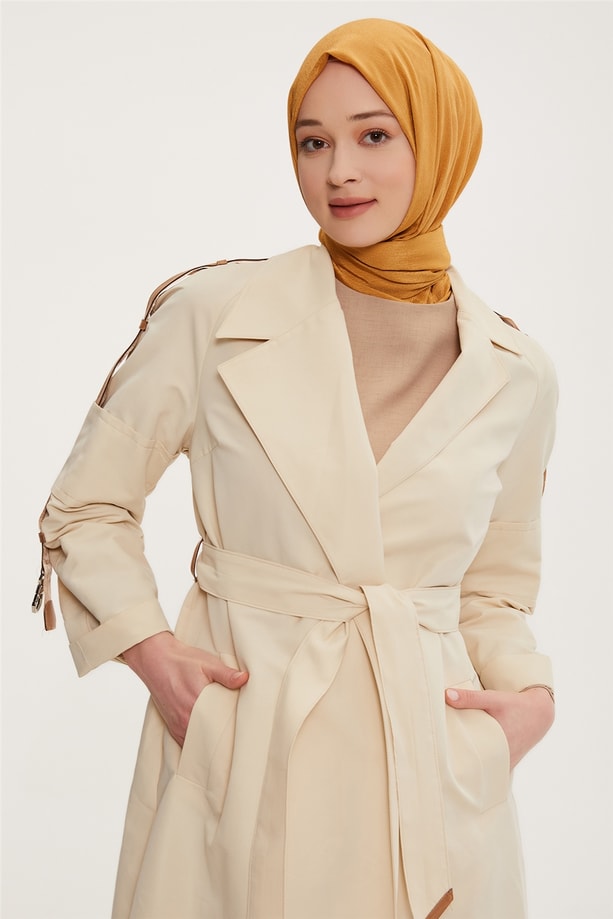 Armine Kolu Deri Kemerli Giy Çık 22Y5709 Açık Bej