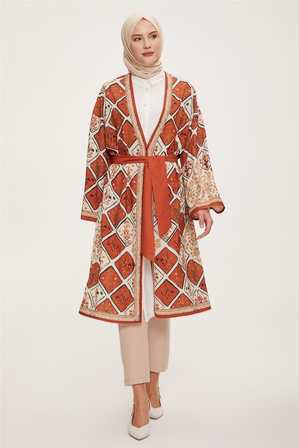 22Y5714 Armine Kimono Kahverengi
