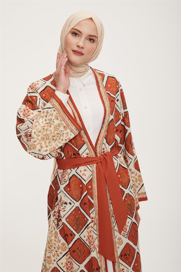 22Y5714 Armine Kimono Kahverengi