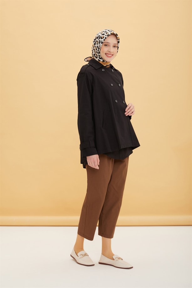 Armine Kısa Kruvaze Ceket 22Y5801 Siyah