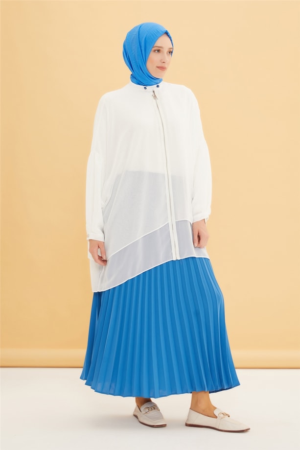 Armine Oversize Kumaş Özellikli Ceket 22Y5804 Ekru