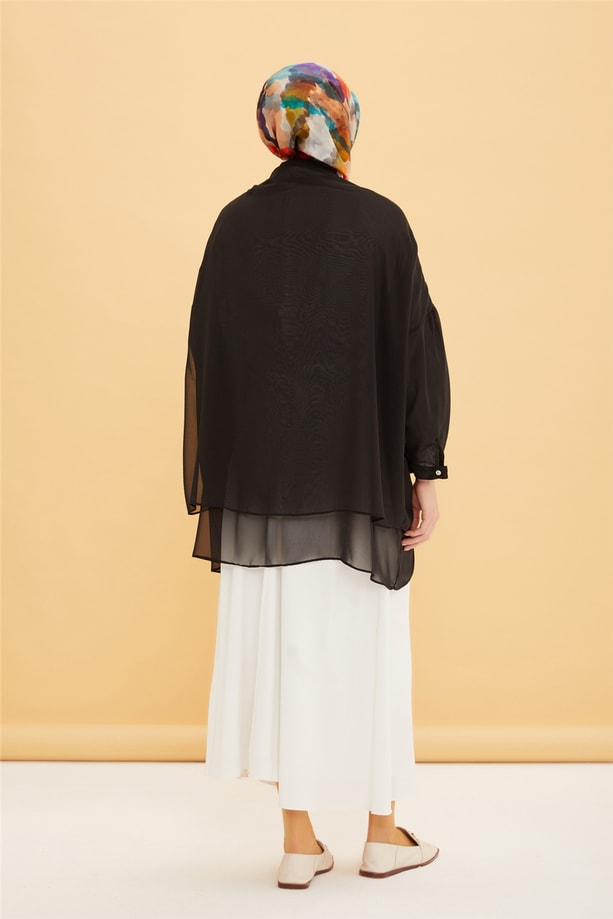 Armine Oversize Kumaş Özellikli Ceket 22Y5804 Siyah
