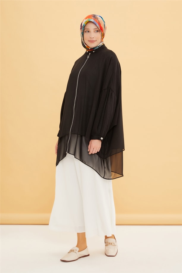 Armine Oversize Kumaş Özellikli Ceket 22Y5804 Siyah