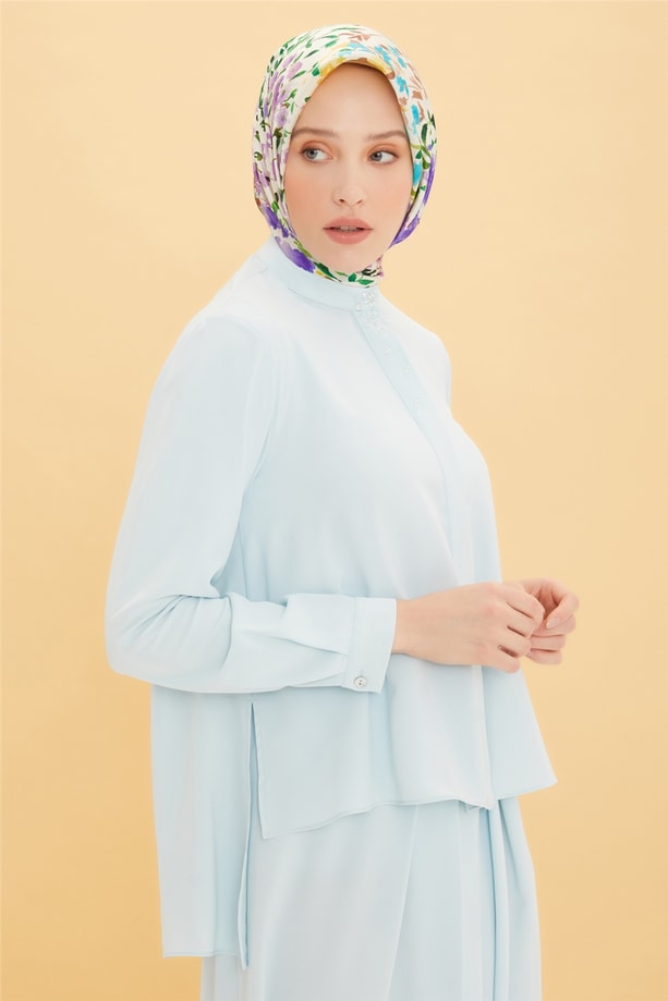 Armine Pantolon Etekli Takım 22Y6409 Gri Mavi