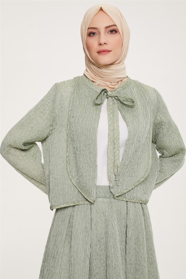 Armine İşleme Detaylı Takım 22Y6410 Su Yeşil