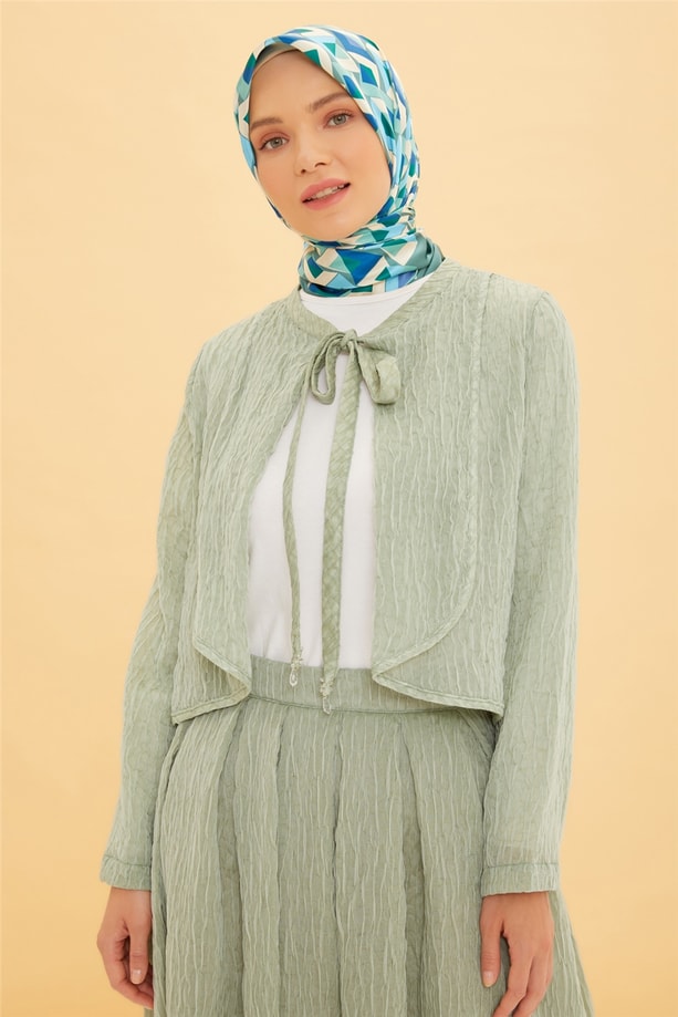 Armine İşleme Detaylı Takım 22Y6410 Su Yeşil