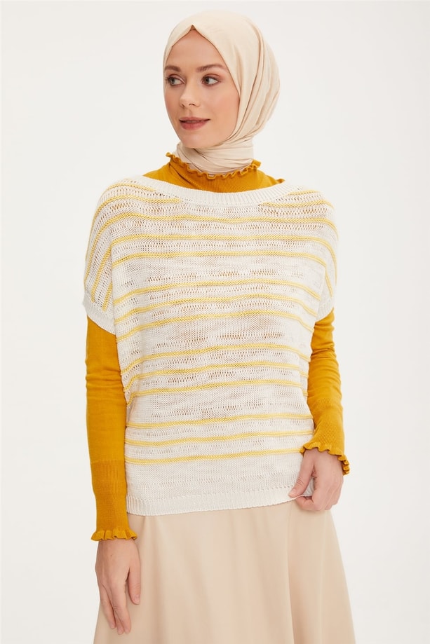 Armine Süveter 22YD7147 Sarı