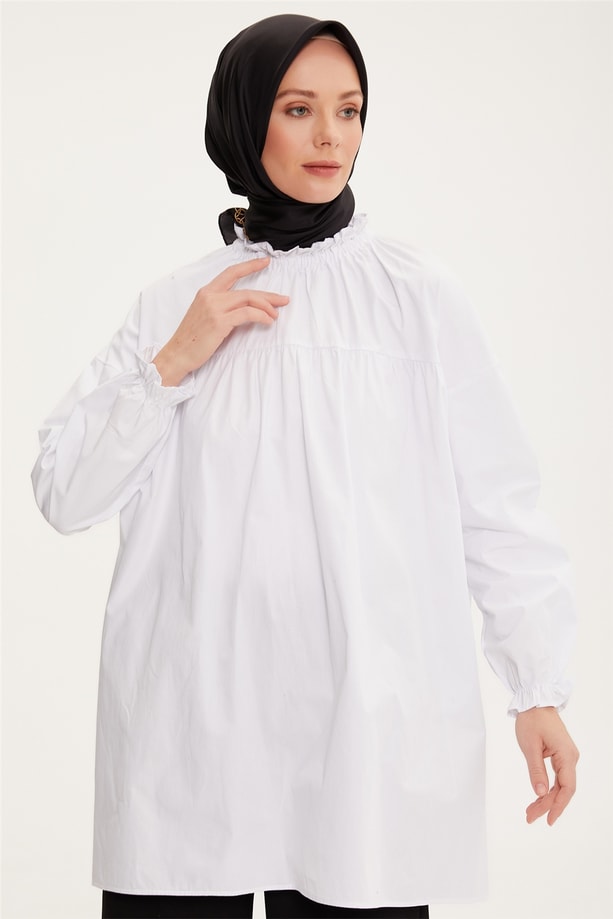 Armine Tunik 22YD7511 Beyaz