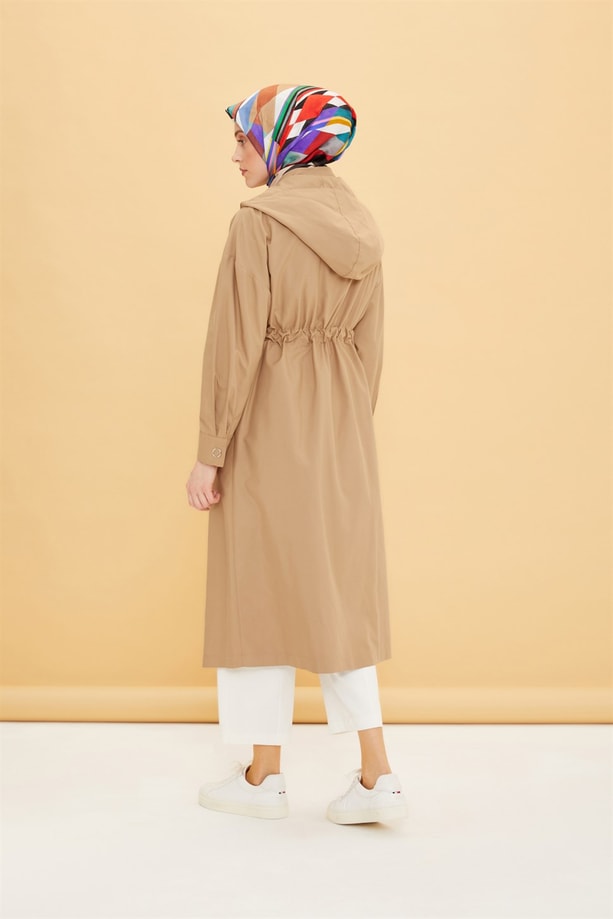 Armine Seyyar Kapişon Detaylı Kap 22Y7604 Camel