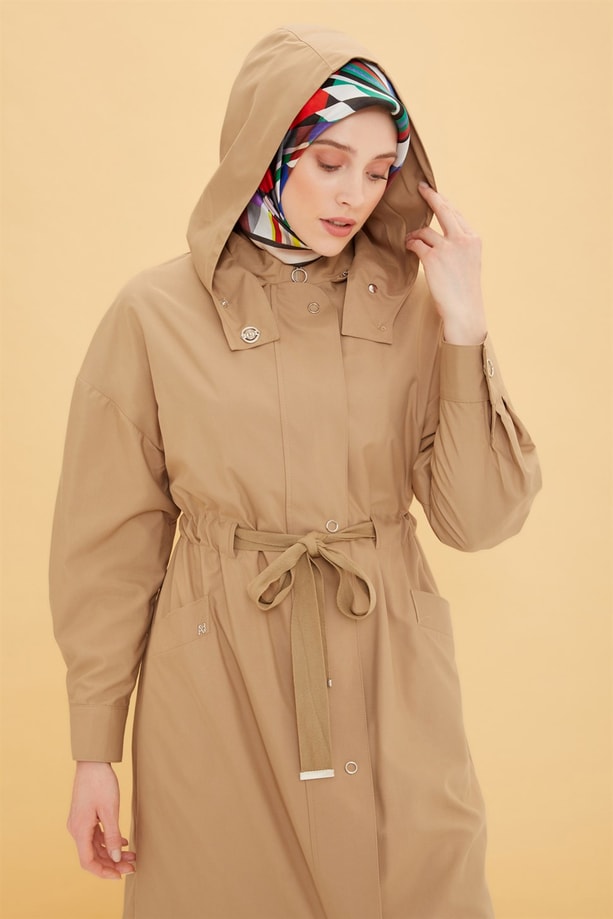 Armine Seyyar Kapişon Detaylı Kap 22Y7604 Camel