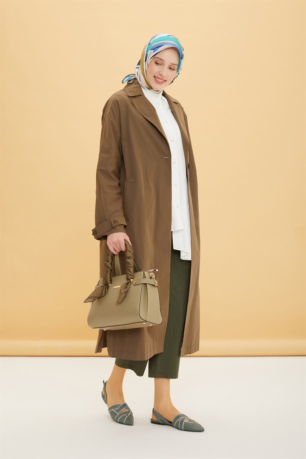 Oversize Uzun Trenchcoot 22Y7607 Haki