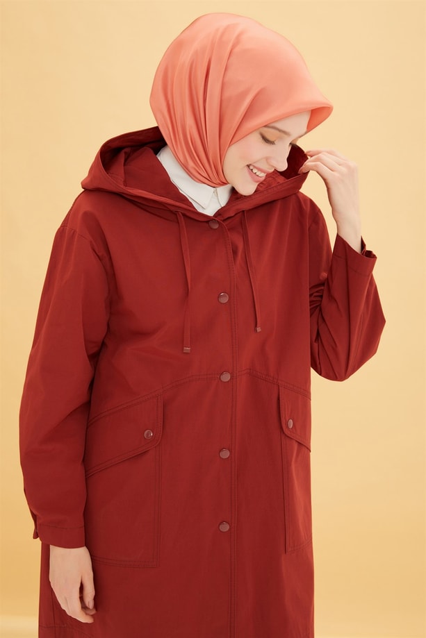 Armine Su İtici Kısa Parka 22Y7608 Kiremit