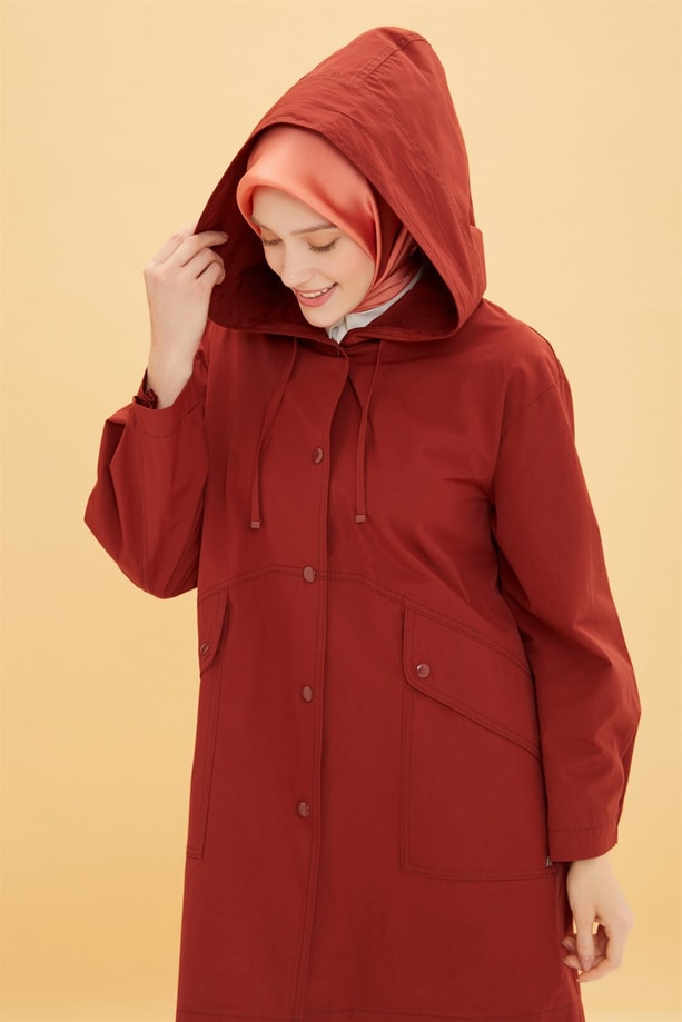 Armine Su İtici Kısa Parka 22Y7608 Kiremit