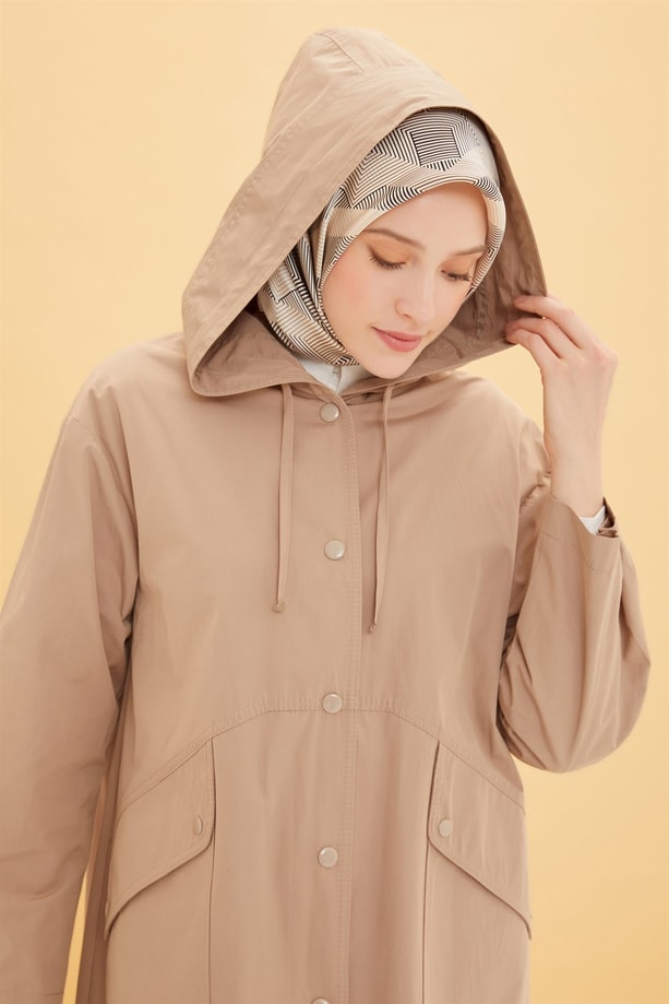 Armine Su İtici Kısa Parka 22Y7608 Taş