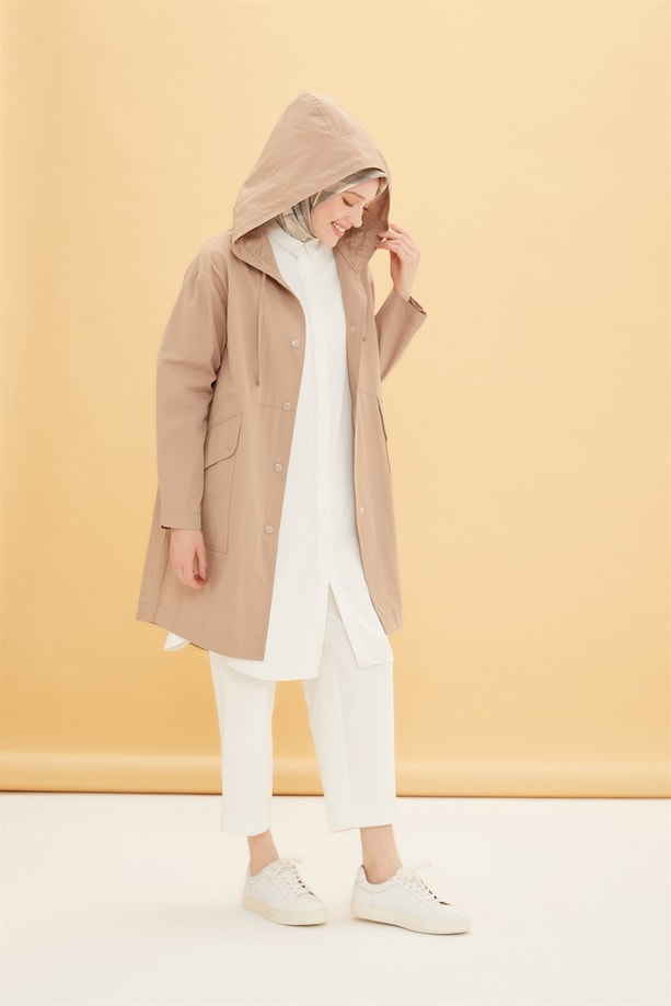 Armine Su İtici Kısa Parka 22Y7608 Taş
