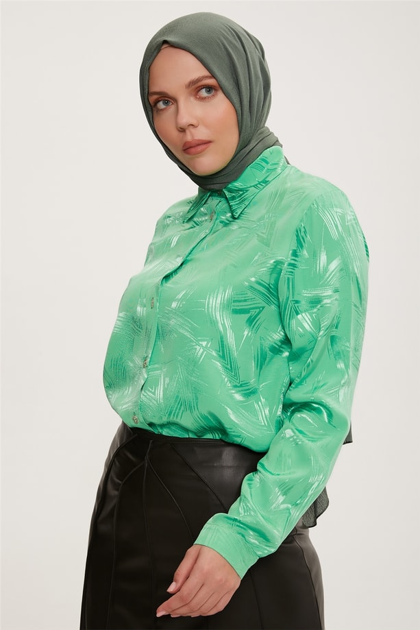Armine Gömlek 22YD8008 Yeşil
