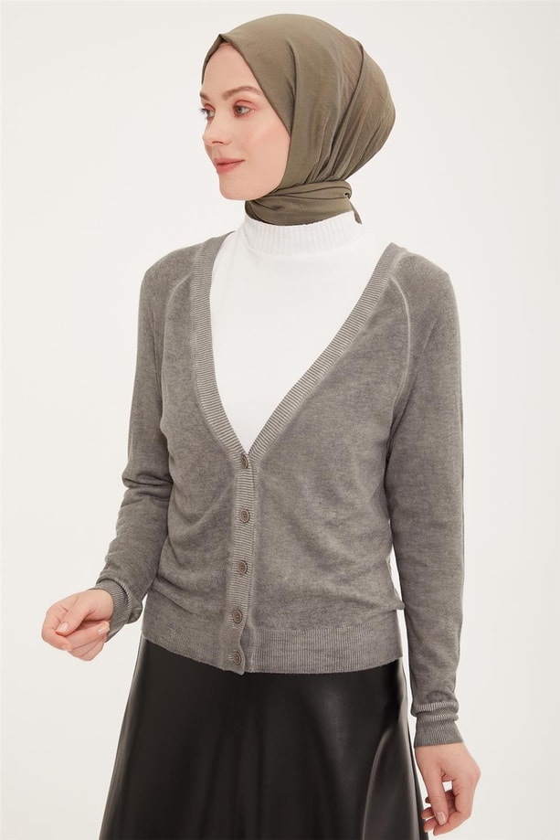 Armine Hırka 22YD8434 Gri