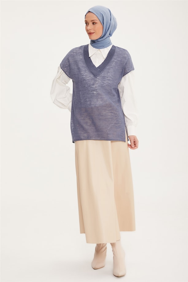 Armine Süveter 22YD8693 İndigo