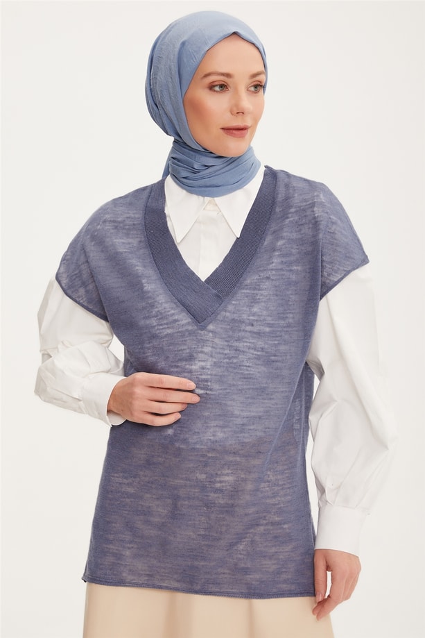 Armine Süveter 22YD8693 İndigo