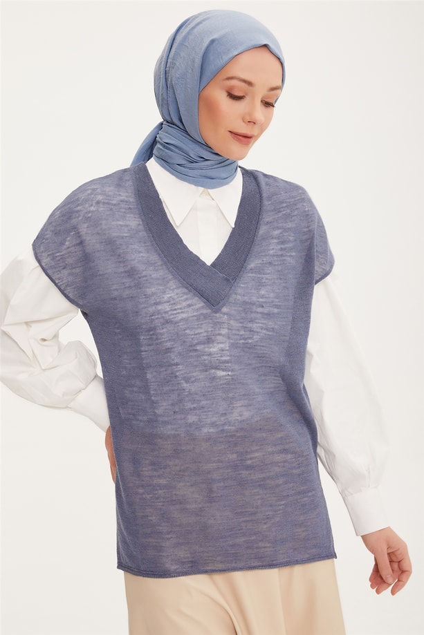 Armine Süveter 22YD8693 İndigo